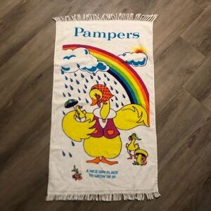 VTG Pampers Kids Bath Towel - Colorful Design